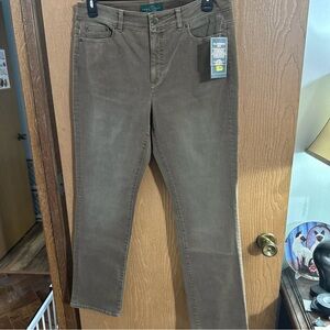 Lauren Ralph Lauren Women's Brown Heritage Straight Leg Slimming Jeans Sz 12 NWT